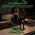 Gaming Headphones RGB Over Ear Gaming Headphones with Noise Canceling Mic, Bass Surround, Soft Earmuffs for PS4, Xbox One, Nintendo Switch, PC, Mac, Laptop. 