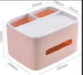 ZM   Multifunctional Tissue Box Cover Holder with Storage Container Living Room Remote, Glasses, Pen Pensile, Dry Fruit and Mobile Storage Box Holder For Home Office Tissue Tray - Multi. 