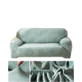 Plush Velvet Sofa Cover - Texture Sea Green - 3+1+1 Seater Set - Plush Velvet Sofa Cover - Premium Sofa Protector - Luxurious Velvet Couch Cover - High-Quality Sofa Slipcover - Soft Velvet Furniture Cover - Voius London. 