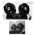 Autojin SOGO Double Headed Car Rickshaw Ac Fan 12v Dual Head 2 Speeds 360 Degree Rotation (Black). 