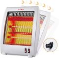 Electric Room Box Heater - 400W / 800W - 2 Halogen Heating Rods with Safety Tip Over Protection. 