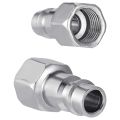 10 Pcs Air Line Hose Euro Connectors, Hose Compressor Fittings 1/4-Inch BSP Thread Quick Release Connector Fittings Set. 