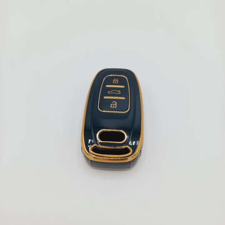 Audi%20E-tron%20TPU%20Remote%20Key%20Cover%20Black-Pure%20Gold%20-%20Image%202