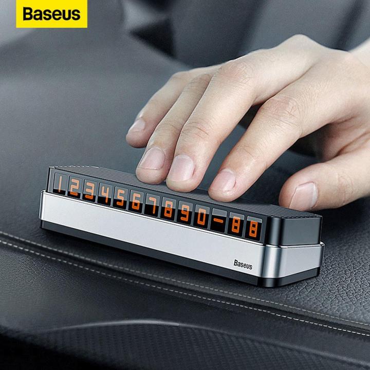 Baseus Temporary Car Parking Card, Luminous Mobile Number Card Plate - Easy to Contact