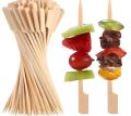 3 Packs Bamboo Appetizer Skewers - Cocktail Picks for Drinks, Fruit, Sausages, BBQ Appetizers - Natural Wooden Skewers, Mini Food Sticks - Sausage Accessories - 50 Pcs per Pack. 
