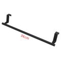 Towel Rod Steel Metal Wire Over Cabinet Towel Rack Storage Organizer kitchen cabinets Hanging Towel Rack Punch-free Rag Hanger Black Mate Powder Coating. 