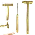 Copper Hammer Household Gold Hammer 6 in 1 Multifunction Mini Brass Hammer and Screwdriver Ideal Hand Tools for Jewelers Watchmakers. 