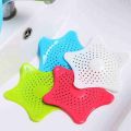 Silicone Star Shaped Sink Strainer Filter Bathroom Hair Catcher, Drain Strainers Cover Trap Basin Wash Basin Jali - Standard Hair Wash Basin (Multicolor) - Best Drain Protector for Hair Clogs, Easy Clean, Multicolor Design, Ideal for Bathroom Sink, Buy No. 
