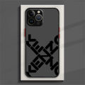 【BeginnerBer】Luxury K-Kenzo Logo Phone Case For iPhone 15 14 13 12 11 Pro Max mini XS XR X 8 Plus SE Frosted Translucent Cover. 