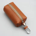 Zipper Key Holder Stylish Leather Soft Key Pouch Mini Large-Capacity Keychain Wallet For Men Women Travel Use. 