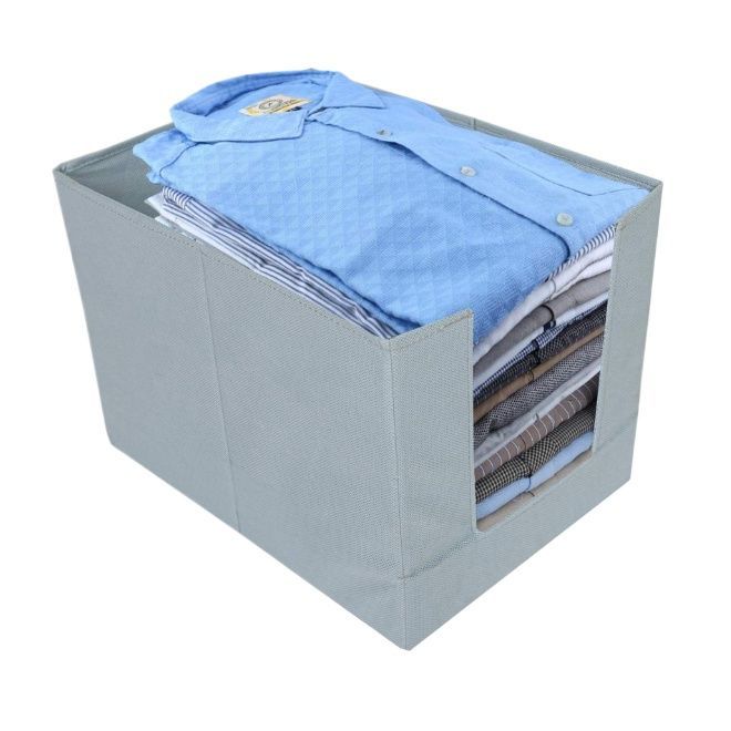 Shirt Stacker Organizer For Wardrobe Foldable Clothes Storage Box