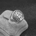 Vintage Tree Rings for Men Punk Tree of Life Ring Lucky Tree Life Men Ring Punk Rock Male Jewelry. 