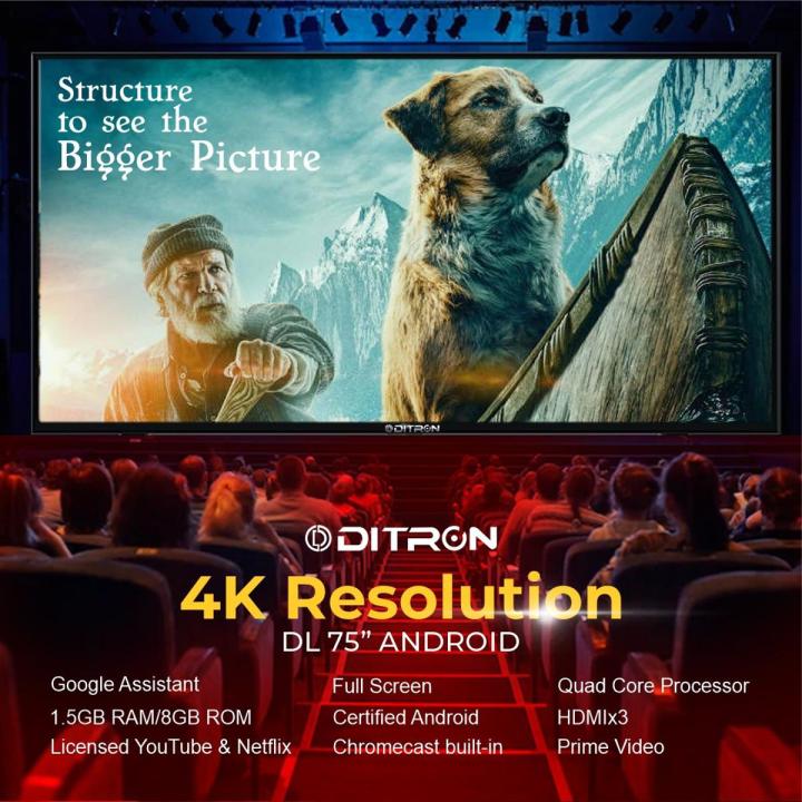Ditron Led Tv Android-DL 75" FL ANDROID