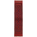 Red/Blue Tribal Narrow Mashwani Runner Rug 1'9x8'3 Handmade Entryway Rug -G26352. 