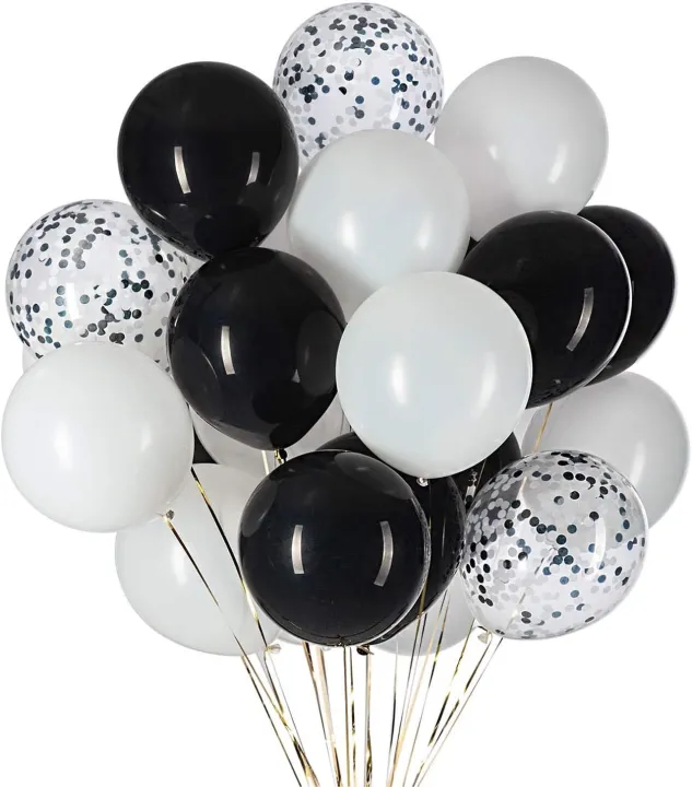 Black%20and%20White%20Birthday%20%20Decoration%20Set%20with%20Silver%20Buntings%20Banner%20,%20Confity%20Balloons%20and%20Latex%20Balloons%20With%20Arch%20Making%20Strip%20-%20Image%208
