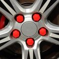 20 Pieces Car Silicon Wheel Hub Nut Covers Set 17MM For All Cars red. 