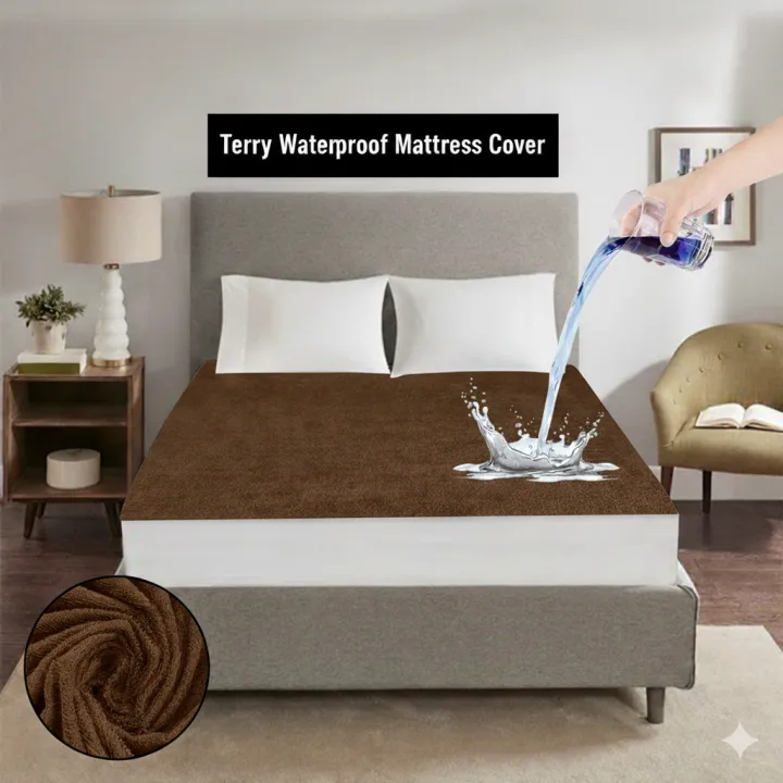 Terry%20Waterproof%20Mattress%20Protector%20%E2%80%93%20Dustproof,%20Hypoallergenic%20&%20Breathable%20Bed%20Cover%20-%20Image%202