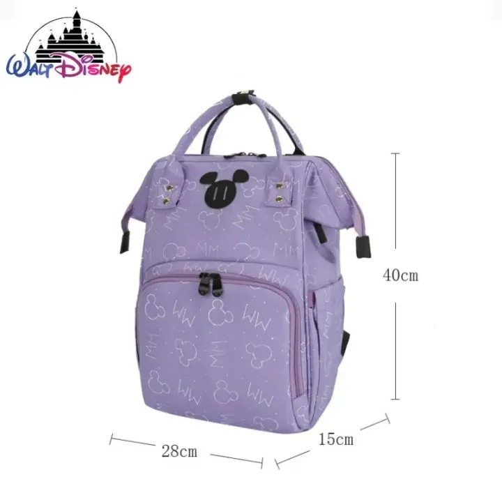 Disney%20Mickey%20New%20Diaper%20Bag%20Backpack%20Cartoon%20Fashion%20Pregnant%20Women's%20Bag%20Large%20Capacity%20Multi%20functional%20USB%20Baby%20Diaper%20Bag%20-%20Image%203