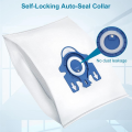 3D Airclean GN Bags Replacement Parts Accessories for Miele Vacuum Cleaner Classic C1, Complete C1, Complete C2, Complete C3, S227, S240, S270, S400. 