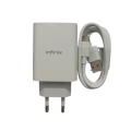33W Fast Charger Infinix Original  Charger + C Type Data Cable | Best Price for Original Super-Fast Charging, Turbo Charge, Ultra-Fast Charging, Original High-Speed Charging for Long-Lasting Power 100% Genuine Charger. 