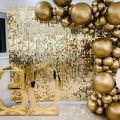 Shimmer Wall Backdrop Decorations Panel | Wedding, Birthday, Anniversary, Engagement & Bridal Shower Party Decor Panel (Champagne). 