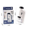 Mini Pocket Microscope Kit 60-120x Lab Handheld Microscope Battery Powered Microscope with LED Light Kids Science Microscope. 