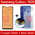 Samsung Galaxy M20 Screen Protector Matte Unbreakable Glass + Back Matte Protector Back sheet skin For Samsung Galaxy M20. 