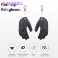 Anti-slip Fishing Gloves Anti-slip Fish Catching Gloves with Release Carabiner Puncture Proof Fishing Accessories. 