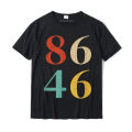 Vintage 86 46 anti Biden shirt funny anti Joe Biden T-shirt camisas print tops & Tees for men Cotton tshirts leisure couples. 
