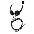 VH500D RJ9 Bilateral Headphone Hands-Free Call Center Corded with Mic. 