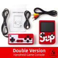 SUP 2 Player Game Box With Controller 400 In 1 Retro Video Game Rechargeable Portable Handheld Game Console Handheld Game PAD Gamebox for kids Connects with LCD / TV - Size Approx. 5 Inches - Black. 