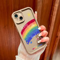 Hontinga for Infinix Note 40 Back Cover Rainbow Smile Ladder Soft Camera Protection Rubber Phone Case. 