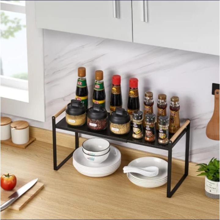 Iron Metal Spice Rack Kitchen Cabinet Shelf Storage Organizer Rack ...