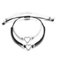 2Pcs Love Heart Couple Bracelets For Women Men Crafted Bracelet Fashion Jewelry Accessories. 