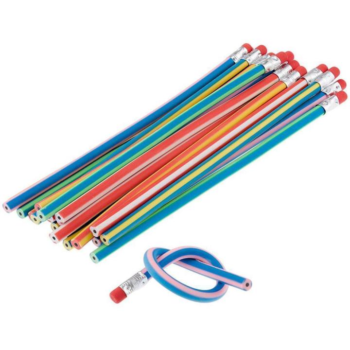 Flexible Bendy Pencils 10 PICS  Magic Bend Kids Children School Fun Equipment Best Quality