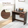 Simple and Spacious Computer Desk with 2 Drawers, Study Table, Writing Desk, Home and Office Desk. 
