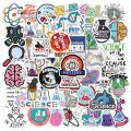 50 New Lab Physical Chemistry Graffiti Stickers Amazon Luggage Guitar Waterproof DIY Stickers. 