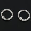 1 pair Stainless Steel Captive Bead Ear Rings Hoop BCR Studs Piercing Jewelry Steel color. 
