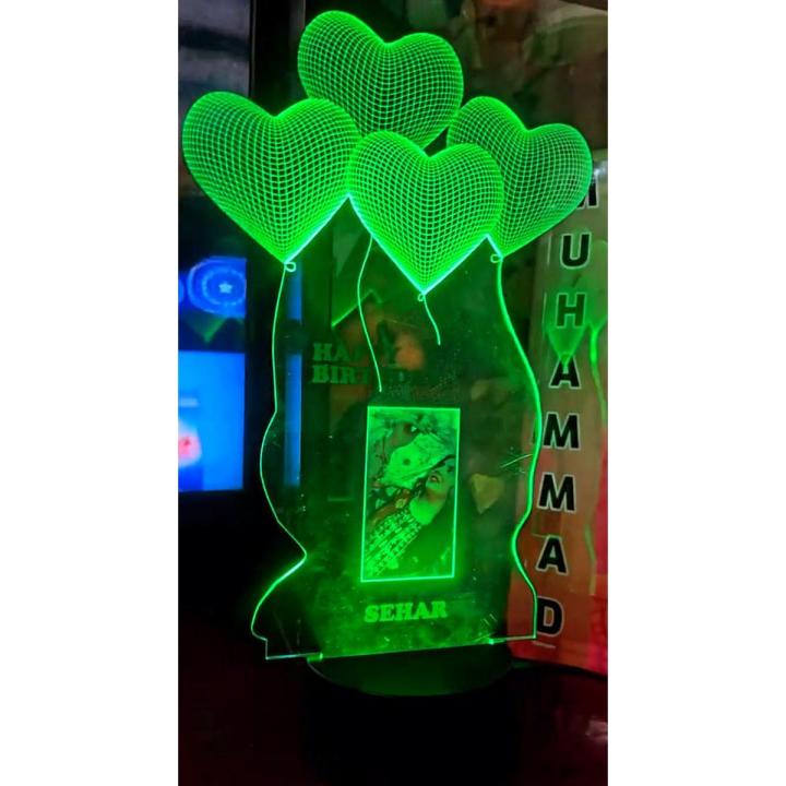 Custom RGB Stylish Art and Fancy Acrylic Glass Plate | Suitable for Happy Birthday, Anniversary, Gift and many other occasions