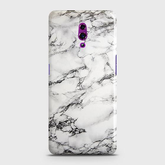 Oppo_ Reno Cover - Matte Finish - Trendy Mysterious White Marble Printed Hard Case with Life Time Colors Guarantee
