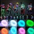 12V USB 1M 3M 5M Car EL Wire led strip Atmosphere light for DIY Flexible AUTO interior Lamp Party Decoration Lights Neon Strips--blue--5M. 