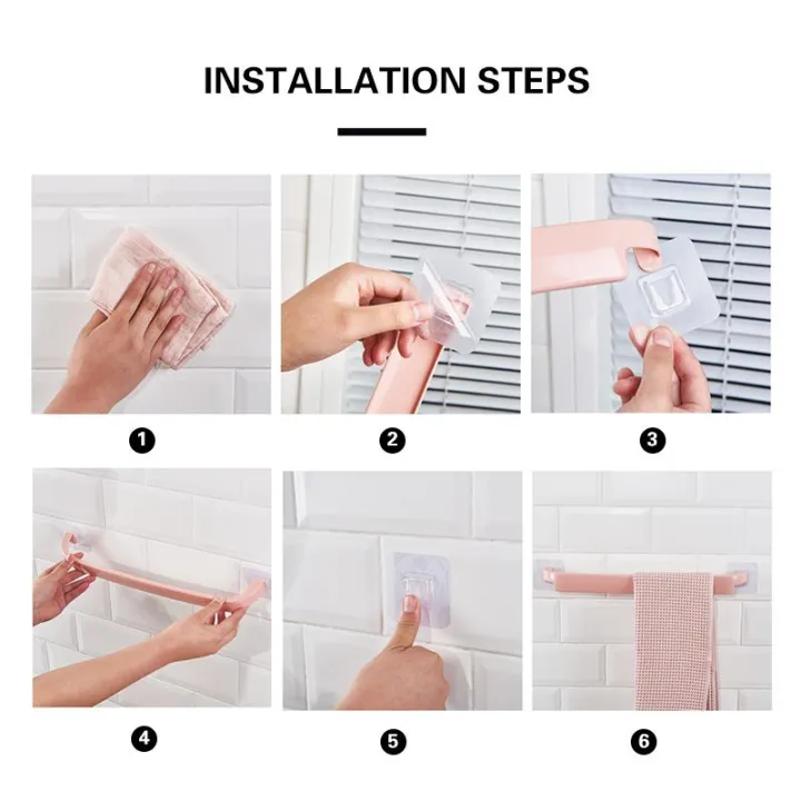 Towel%20Household%20Facks%20And%20Kitchen%20Towel%20Plastic%20Wall%20Mounted%20Home%20Bathroom%20Frame%20Adhesive%20Simple%20Bathroom%20Dispenser%20Hanging%20Towel%20Rack%20Kitchen%20-%20Image%208