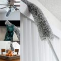 Microfiber Duster Extendable with 2m Extra Long Handle, Hand Duster, Bendable Head and Chenille Head, Washable Feather Dusters for Cleaning Cobwebs Ceilings Fans Cars. 