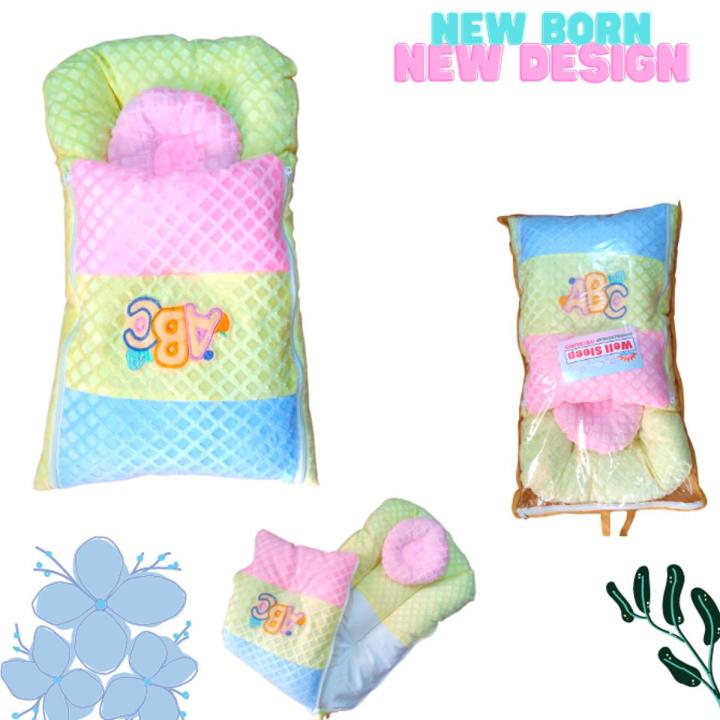 Baby Sleeping Bag, Soft Small Set ABC Embroidery Design Multicolor