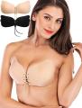 Women's Strapless Invisible Bra Backless Self-Adhesive Push Up Wings Sticky Bras. 