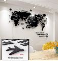 Wooden World Map Clock | World Map. 