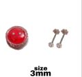 Pure silver stud tops earrings for Women and Girls made by pure chandi. 3mm Original Zarcon. 