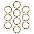 10Pc DIY Solid Brass Round Split Key Ring Keychain Key Holder Hoop Loop 15mm. 