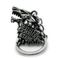 Game of Thrones Dire Wolf Metal Keychain - Silver. 
