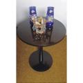 Side Table Brown, Round Top, Single Leg with Round Base table, Modern Style coffee Table for Living Room, Balcony, Lawn and for Tea and Coffee Serve Wood End Table, Wooden Coffee Table. 